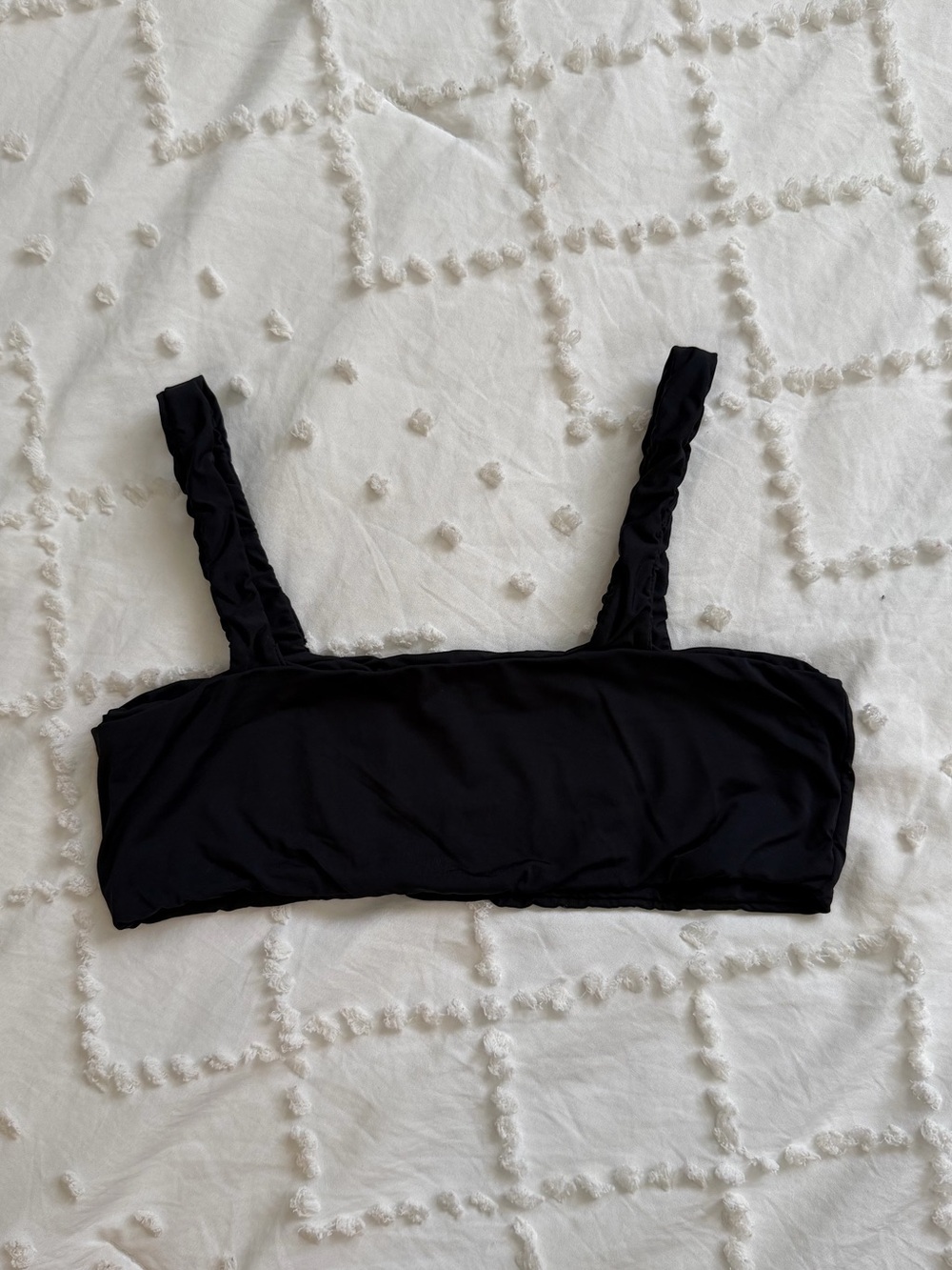 San Lorenzo Black Square neck Bikini Top M